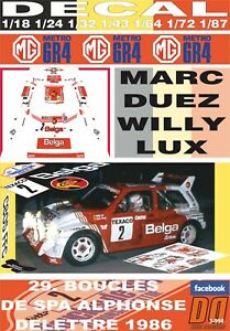 【送料無料】模型車 モデルカー デカルメトロブークレスデスパdecal mg metro 6r4 mduez boucles de spa 1986 dnf 06