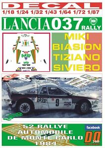 【送料無料】模型車 モデルカー デカルランチアラリービアシオンモンテカルロdecal lancia 037 rally mbiasion rmontecarlo 1984 8th 06