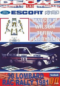 【送料無料】模型車 モデルカー デカールフォードエスコートウィルソンdecal ford escort rs 1800 mkii m wilson rac r 1981 dnf 06