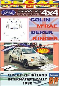 【送料無料】模型車 モデルカー デカールフォードシエラコスワースオブアイルランドdecal ford sierra 4x4 rs cosworth c mcrae c of ireland r 1990 3rd 06