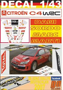 【送料無料】模型車 モデルカー デカルシトロエンソルドドイッチュラントdecal 143 citroen c4 wrc dsordo r deutschland 2007 dnf 06