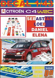 【送料無料】模型車 モデルカー デカルシトロエンスウェーデンdecal 143 citroen c4 wrc sloeb swedish r 2007 2nd 06