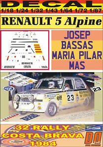 【送料無料】模型車 モデルカー デカルルノーアルパインジョゼップバサスコスタブラバdecal renault 5 alpine josep bassas rcosta brava 1984 dnf 06
