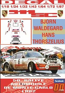 【送料無料】模型車 モデルカー デカルポルシェウォルデガードモンテカルロdecal porsche 911 sc bwaldegard r montecarlo 1982 dnf 06