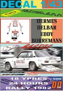 【送料無料】模型車 モデルカー デカルオペルアスコーナバストースデルバーイプレスdecal 143 opel ascona 400 bastos hdelbar ypres r 1982 dnf 06
