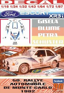 【送料無料】模型車 モデルカー デカルフォードエスコートモンテカルロdecal ford escort xr3i gblume r montecarlo 1982 dnf 06