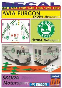 【送料無料】模型車 モデルカー デカルアヴィアファーゴンアシステンシアスコダモータースポーツdecal avia furgon asistencia skoda motorsport 1993 06