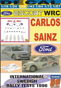 【送料無料】模型車 モデルカー デカールフォードエスコートカルロスサインズスウェーデンラリーテストdecal ford escort wrc carlos sainz swedish rally test 1996 06
