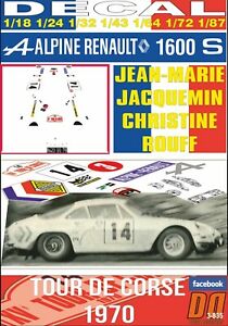 【送料無料】模型車 モデルカー デカルアルパインルノージャックミンツールドコルセdecal alpine renault a110 jmjacquemin tour de corse 1970 7th 06