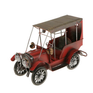 貨物輸送無料 型紙車駕 鑑列車 金ヴィンテージ年寄りの鯛マーモデルシュミエイゼンハンドワークオートモデルロmetall Vintage Oldtimer Modell Schmiedeeisen Handwerk Auto Modell Rot Ice Org Br