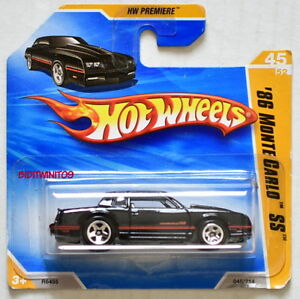 【送料無料】模型車 モデルカー ホットホイールプレミアモンテカルロシュワルツカーツカルテhot wheels 2010 hw premiere 86 monte carlo ss schwarz kurz karte w｜hokushin
