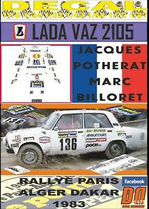 【送料無料】模型車 モデルカー デカルラダヴァズジャックポサラットパリダカールdecal lada vaz 2105 jacques potherat paris dakar 1983 09