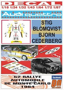 【送料無料】模型車 モデルカー デカルアウディクワトロモンテカルロdecal audi quattro a2 sblomqvist rmontecarlo 1984 2nd 09 13,950円