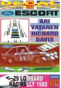 【送料無料】模型車 モデルカー デカールフォードエスコートバタネンdecal ford escort rs 1800 mkii avatanen rac r 1980 dnf 09|hokushin