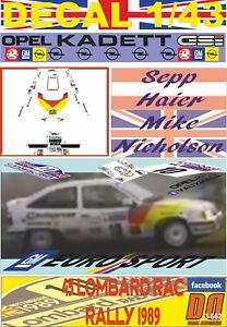 【送料無料】模型車 モデルカー デカルオペルdecal 143 opel kadet gsi shaider rac r 1989 dnf 09|hokushin