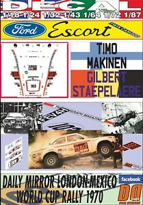【送料無料】模型車 モデルカー デカールフォードエスコートツインカムマキネンロンドンメキシコdecal ford escort twin cam tmakinen rlondonmexico 1970 5th 09
