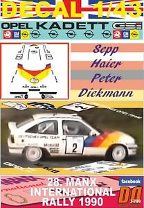 【送料無料】模型車 モデルカー デカルオペルカデットハイダーマンクスインターナショナルdecal 143 opel kadett gsi 16v shaider manx international r 1990 6th 09