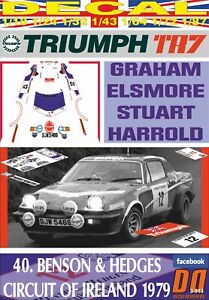 【送料無料】模型車 モデルカー デカールトライアンフアイルランドdecal triumph tr7 v8 gelsmore cof ireland 1979 dnf 09｜hokushin
