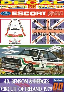 【送料無料】模型車 モデルカー デカールフォードエスコートベルティフィッシャーアイルランドdecal ford escort rs 1800 mkii bertie fisher cof ireland 1979 3rd 09