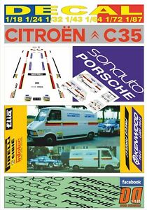 【送料無料】模型車 モデルカー デカールシトロエンソナトポルシェベルナールベギンdecal citroen c35 sonauto porsche bernard beguin 1982 09