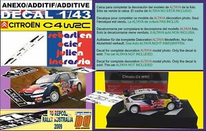 【送料無料】模型車 モデルカー アネクソデカルシトロエンニュージーランドanexo decal 143 citroen c4 wrc sogier r zealand 2010 2nd 09