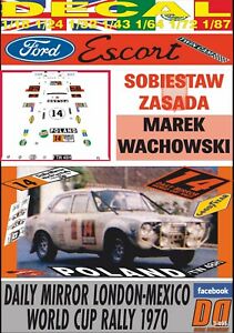 【送料無料】模型車 モデルカー デカールフォードエスコートツインカムザサダロンドンメキシコdecal ford escort twin cam szasada rlondonmexico 1970 8th 09