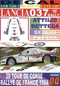 【送料無料】模型車 モデルカー デカルランチアラリーベッテガツールドコルセdecal lancia 037 rally abettega tour de corse 1984 7th 09｜hokushin