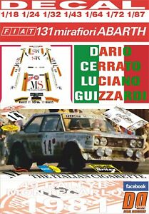 【送料無料】模型車 モデルカー デカルフィアットアバルトセラートモンテカルロdecal fiat 131 abarth dcerrato rmontecarlo 1981 11st 09