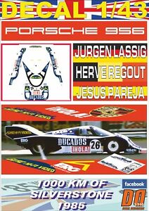 【送料無料】模型車 モデルカー デカールポルシェラシグレゴーパレハシルバーストーンdecal 143 porsche 956 lassigregoutpareja silverstone 1985 7th 09｜hokushin 13,578円