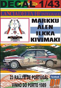 【送料無料】模型車 モデルカー デカルランチアデルタインテグラテアレンポルトガルdecal 143 lancia delta integrale malen rportugal 1989 2nd 09|hokushin