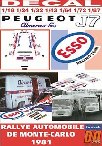 【送料無料】模型車 モデルカー デカルプジョーアルメラスコンクールモンテカルロdecal peugeot j7 almeras competition r montecarlo 1981 09|hokushin