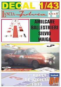 【送料無料】模型車 モデルカー デカルランチアフルビアバレストリエリディシチリアdecal 143 lancia fulvia hf aballestrieri r di sicilia 1973 2nd 08 12,965円