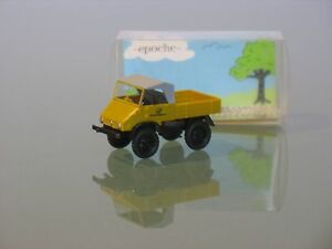 【送料無料】模型車 モデルカー ニエブウニモグイエローポストドイツ?? unimog 411 dkl yellow post deutsche bundespost epoch 11015 187 ovp