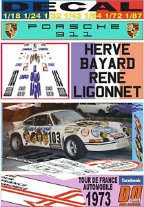 【送料無料】模型車 モデルカー デカルポルシェレシャルロッツバザールバヤールドフランスdecal porsche 911 rsr les charlotsbazar hbayard t de france 1973 nf 08