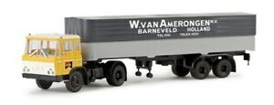 【送料無料】模型車 モデルカー ブレキナダフセミトレーラーファンアメロンゲンbrekina 85275 187 daf ft 2600 pp semi trailer van amerongen nl