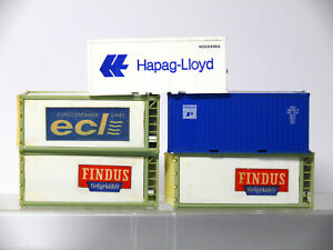 【送料無料】模型車 モデルカー container findus, ecl, hapag lloyd, interpool 5 x 20ft 187h0 top 13,219円