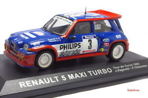 【送料無料】模型車 モデルカー ラリーアルタヤルノーマキシターボラグノーティツールドコルスrally altayarenault 5 maxi turbo ragnotti tour de corse 1985 ixo 143