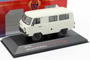 【送料無料】模型車 モデルカー ミニバスモデルuaz 452 mini bus year 1980 white 143 istmodels