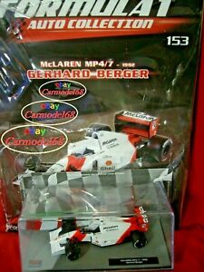 【送料無料】模型車 モデルカー マクラーレンゲルハルトベルガーフォーミュラカーコレクション143 mclaren mp4 7 gerhard berger 2 1992 no 153 formula 1 car collection f1