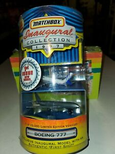 【送料無料】模型車 モデルカー マッチボックスコレクションボーイングモデルmatchbox 1997 inaugural collection boeing 777 1st issue model 1 of 20,000
