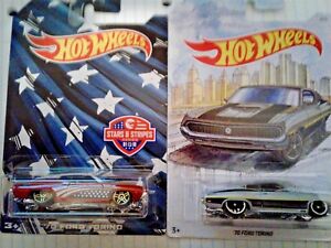 【送料無料】模型車 モデルカー ホットホイールフォードトリノスターストライプデトロイトhot wheels 2 70 ford torinos stars amp; stripes and 1 detroit muscle