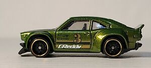 【送料無料】模型車 モデルカー ホットホイールマツダオリーブグリーンプラスチックホイールhot wheels mazda rx3 olive green * unspun * oem plastic wheels