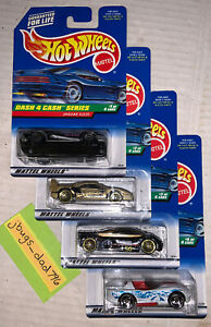 【送料無料】模型車 モデルカー ヴィンテージホットホイールダッシュキャッシュシリーズコンプリートセットカードvintage 1998 hot wheels dash 4 cash series complete set lot of 4 on card