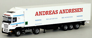 【送料無料】模型車 モデルカー スカニアトップライナーハイエアロプアンドレセンパドボルグscania r topliner high aerop fridge became a andresen padborg dk 187 awm 73821