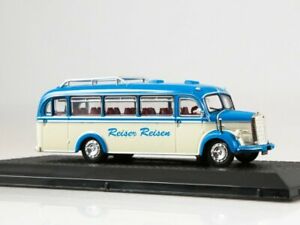 【送料無料】模型車 モデルカー スケールモデルバスメルセデスベンツscale model 172 bus mercedesbenz o3500 1949 bluewhite｜hokushin