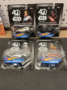 【送料無料】模型車 モデルカー ホットホイールスターウォーズキャターセットロットhot wheels star wars character set 40th anniversary lot of 4 cars｜hokushin
