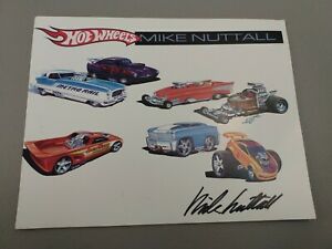 【送料無料】模型車 モデルカー ホットホイールサインマイクナットールポスターhot wheels autographed mike nuttall poster