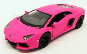 【送料無料】模型車 モデルカー キンスマートスケールランボルギーニアヴェンタドールプルバックアクションピンク