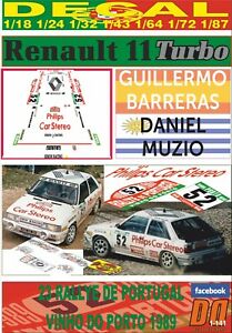 【送料無料】模型車 モデルカー デカルルノーターボバレラスポルトガルdecal renault 11 turbo g barreras r portugal 1989 dnf 01