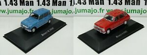 【送料無料】模型車 モデルカー ヴォワトゥールサルヴァットオートイノルビダブルルノールノーlot 2 voiture 143 salvat autos inolvidables renault 4l et renault 6